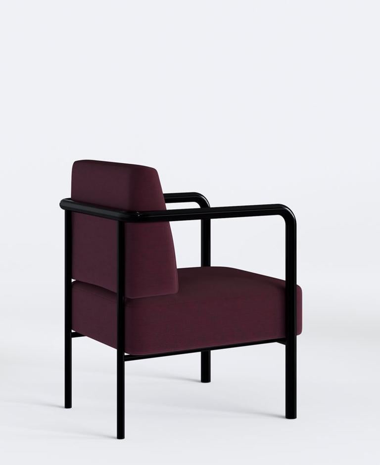 Zeitgenössischer Sessel im Vintage-Stil 'Tilda' in Rot, Blau und Grün im Zustand „Neu“ in Paris, FR