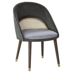 Fauteuil contemporain avec dossier en cannage