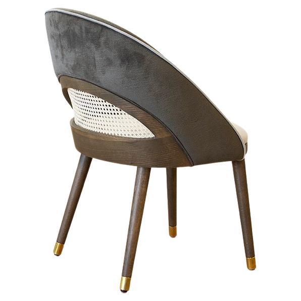 Contemporary Armchair with Cane Detail Backrest