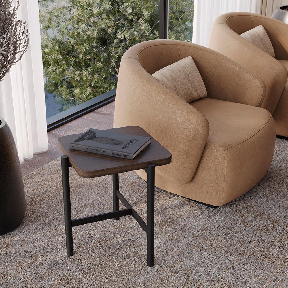 Contemporary Lounge Chair vollgepolstert mit geschwungener, nahtloser Silhouette (Stoff) im Angebot