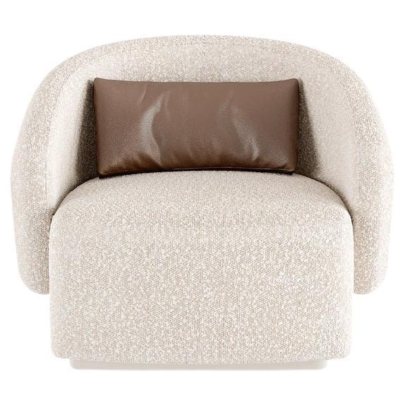Contemporary Fully Upholstered Lounge Chair with Curved Seamless Silhouette