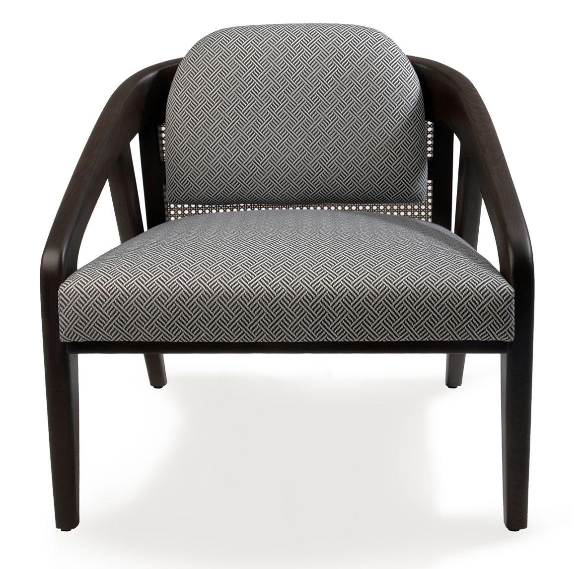 Contemporary Sessel mit Ottomane, Karamell Samt / Natur Rattan im Zustand „Neu“ im Angebot in New York, NY