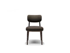 Contemporary Armless Dining Chair 'Gentle' w/o armrest, by LINTELOO, Bronze