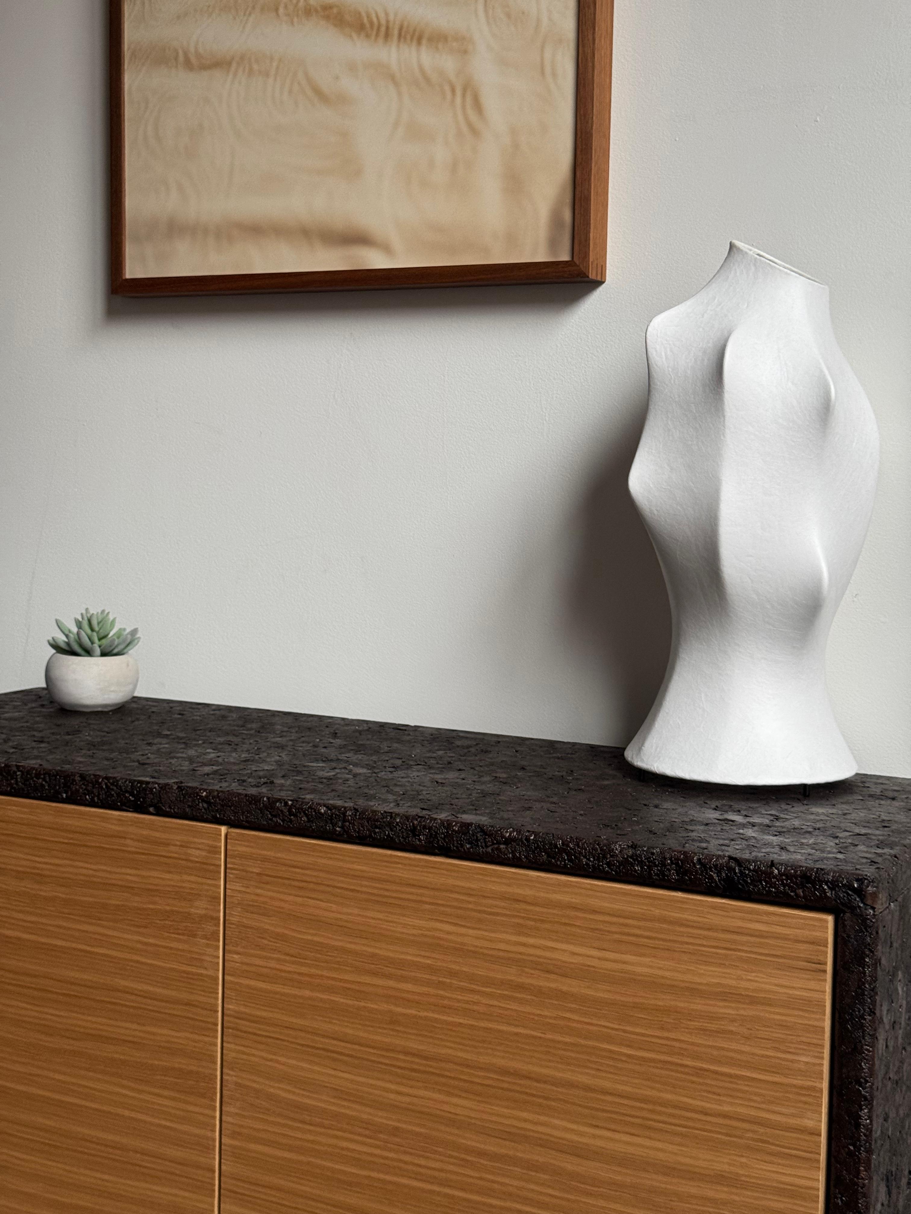 Contemporary Armoire Dresser in Oak and Cork with Copper Base by Studio Melrose 1