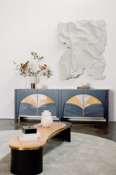 Mesa de centro contemporánea Armona, latón ónix, hecha a mano en Portugal por Greenapple