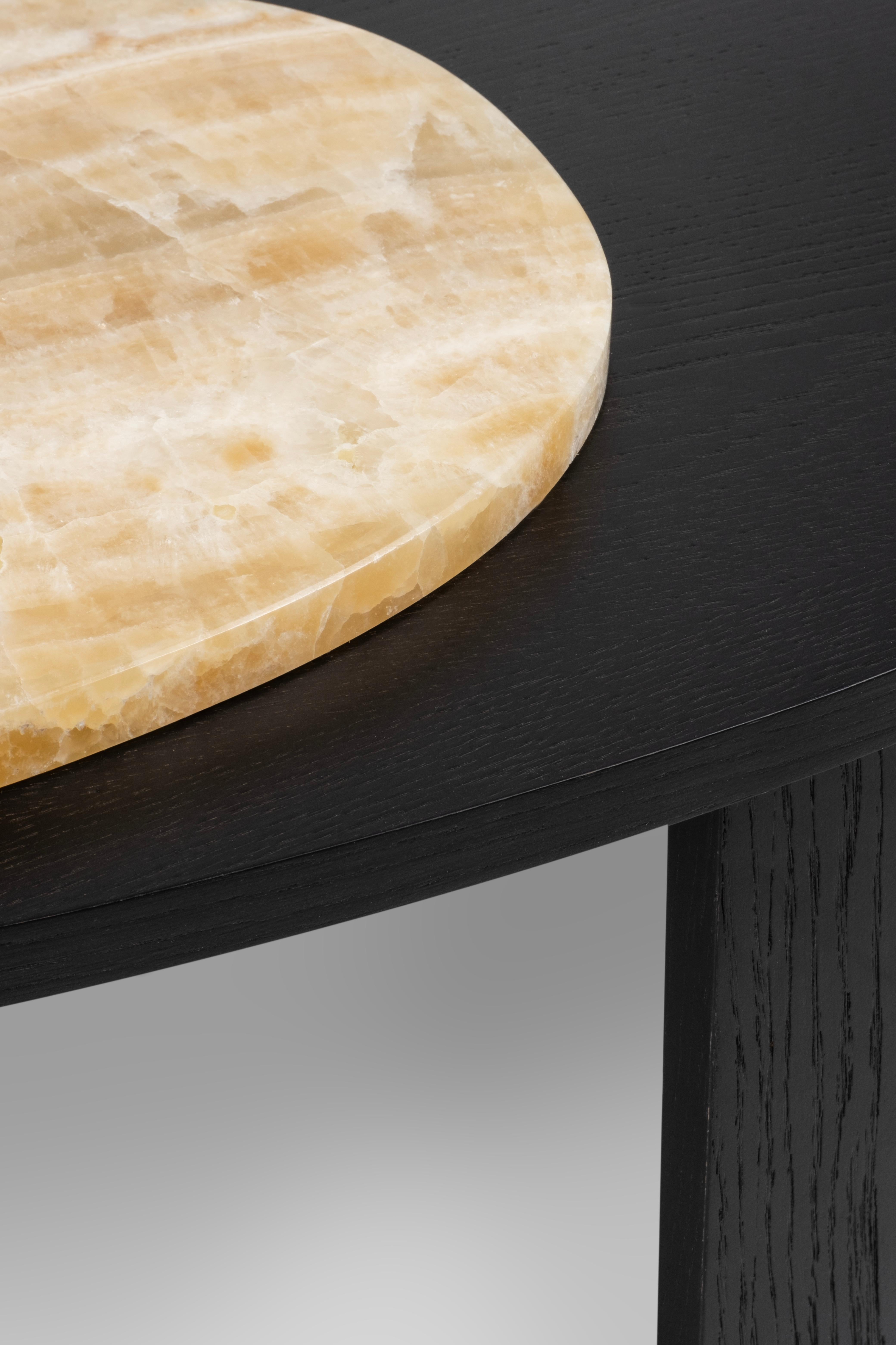 XXIe siècle et contemporain Table basse contemporaine Armona, Onyx, Oak Oak, Handmade in Portugal by Greenapple en vente