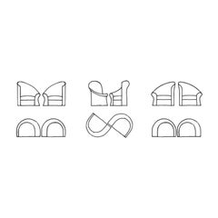 Contemporary Art Armchair Elica L / R Black Leather by Paolo Portoghesi