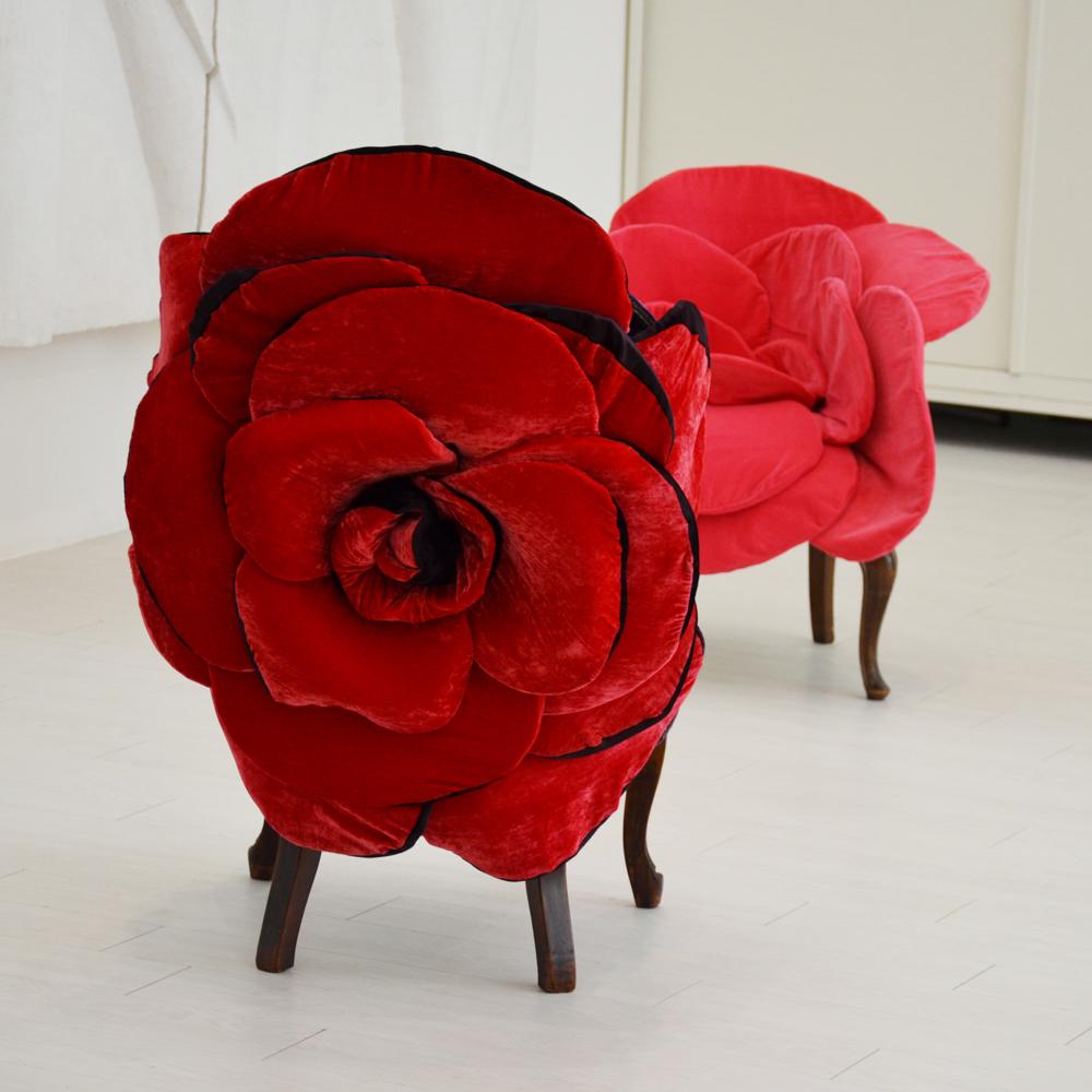 Embroidered Contemporary Art Armchair - Mademoiselle Valery by Carla Tolomeo For Sale
