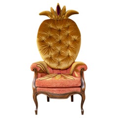 Contemporary Art Armchair - Yellow Pineapple by Carla Tolomeo