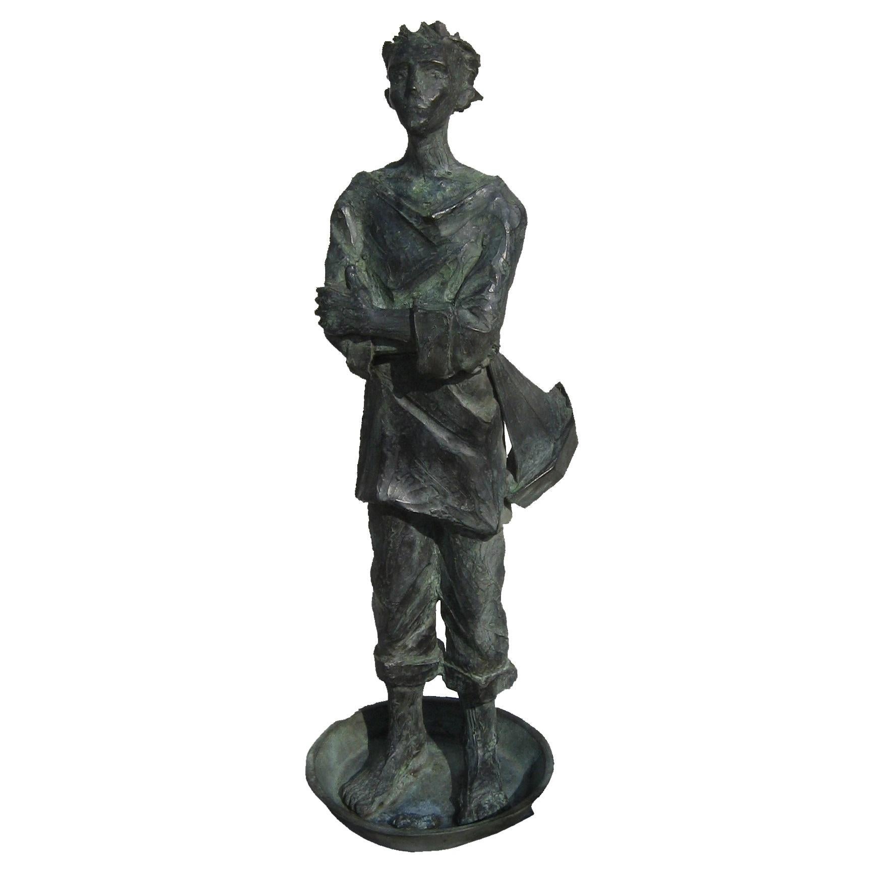 Italian Contemporary Art Bronze Sculpture Marinaio by Giampaolo Talani For Sale