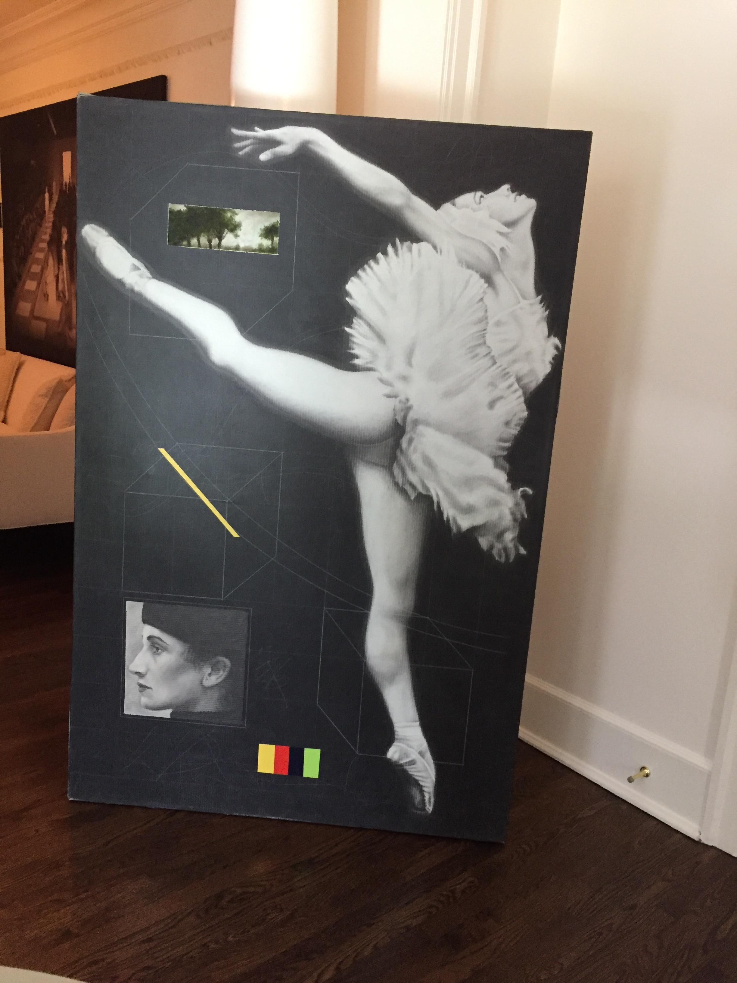 Extra Large Contemporary Art Joseph Piccillo Single Ballerina #9, 1997 In Excellent Condition For Sale In Chicago, IL