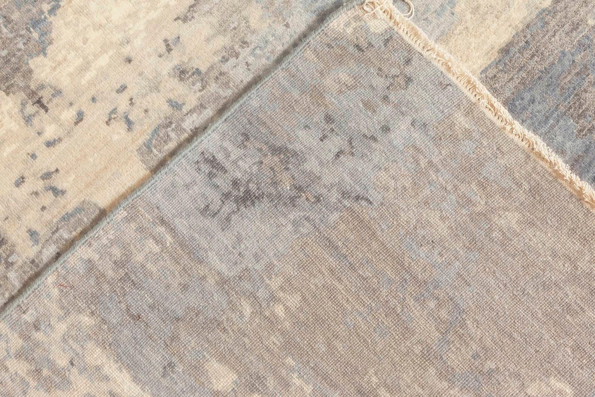 Zeitgenössischer blauer, grauer Wollteppich im Art-déco-Design von Doris Leslie Blau (21. Jahrhundert und zeitgenössisch) im Angebot