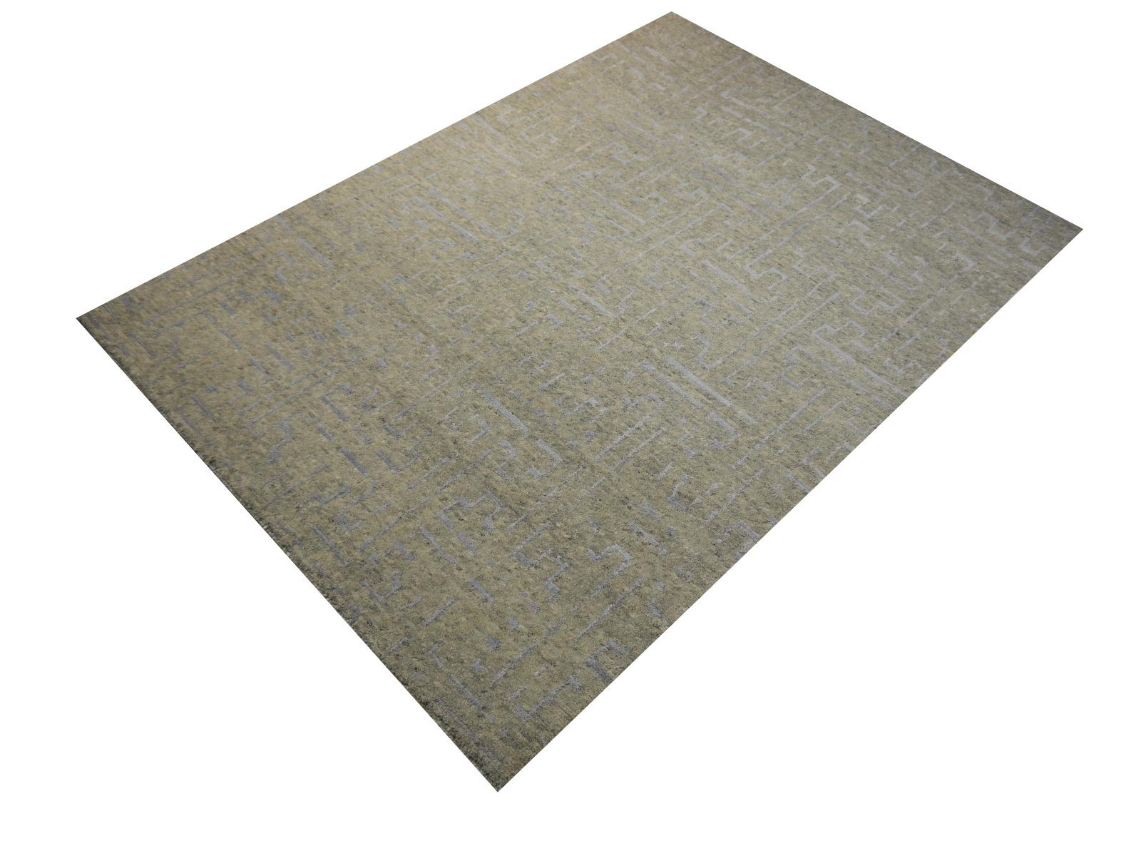 Contemporary Art Deco Design Rug Hand Knotted Wool and Silk Djoharian Collection For Sale 14