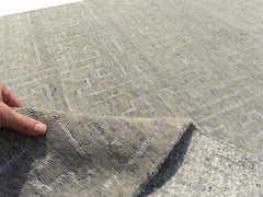 Contemporary Art Deco Design Rug Hand Knotted Wool and Silk Djoharian Collection