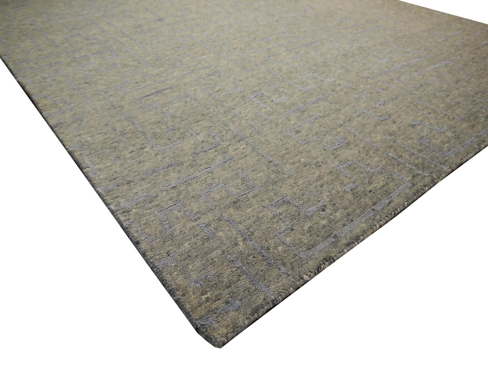 Zeitgenössischer Art-Déco-Design-Teppich, handgeknüpft aus Wolle und Seide, Kollektion Djoharian (Handgeknüpft) im Angebot