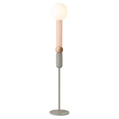 Contemporary Art Deco Floor Lamp Play in Nude, Taupe and Natural Oak