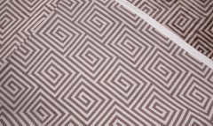 Contemporary Art Deco Greek Key Design Taupe With Beige Silk Carpet "Spirique"