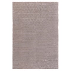 Contemporary Art Deco Greek Key Design Taupe With Beige Silk Carpet "Spirique"