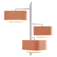 Contemporary Art Deco Inspired Carousel I Pendant Lamp in Ivory and Salmon Pink