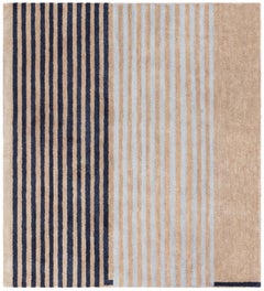Contemporary Art Deco-Inspired Geometric Warm Tan Carpet by Doris Leslie Blau