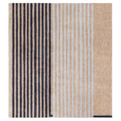 Contemporary Art Deco-Inspired Geometric Warm Tan Carpet by Doris Leslie Blau