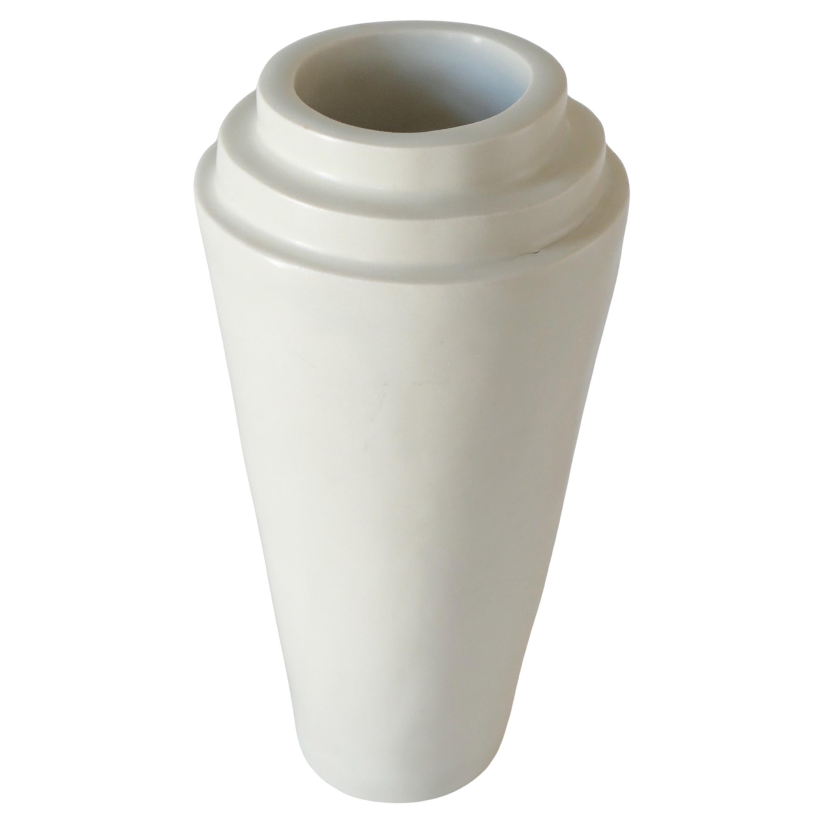 Contemporary Art Deco-Inspired Handmade Ceramic Vase For Sale