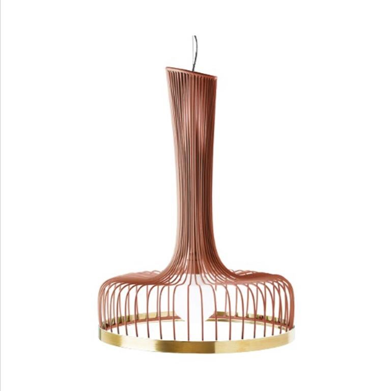 Contemporary Art Deco Inspired New Spider I Pendelleuchte Jade Weiß (Art déco) im Angebot