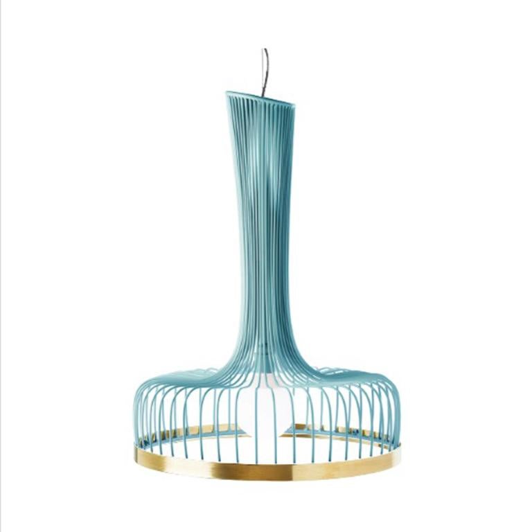 Contemporary Art Deco Inspired New Spider I Pendelleuchte Jade Weiß (Portugiesisch) im Angebot