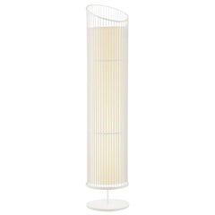 Contemporary Art Deco Inspired Spider Floor Lamp Ivory Powder Coated