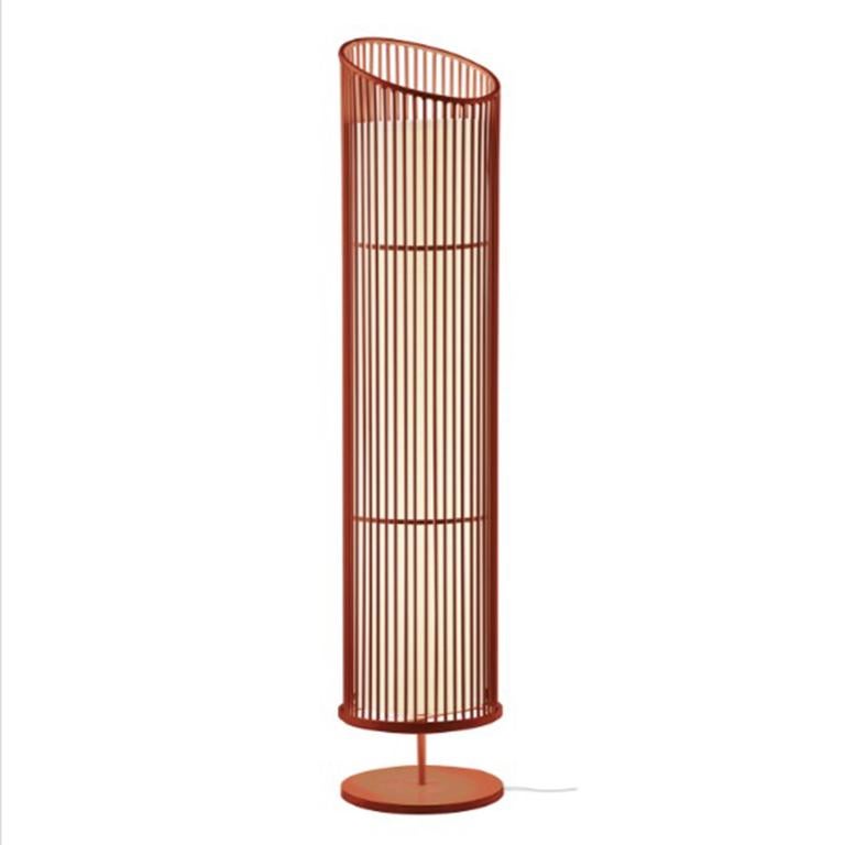 Laqué Lampadaire contemporain d'inspiration Art Déco Spider Ivory Powder Coated en vente