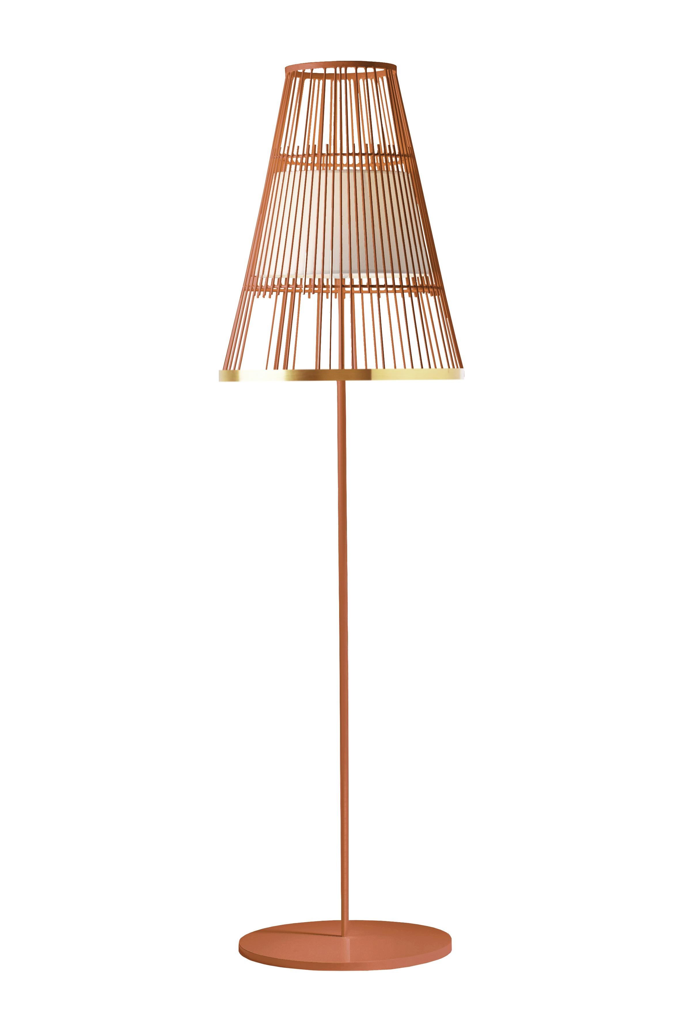 Portugais Up&Up contemporain d'inspiration Art Déco Jaune poudré, laiton poli en vente