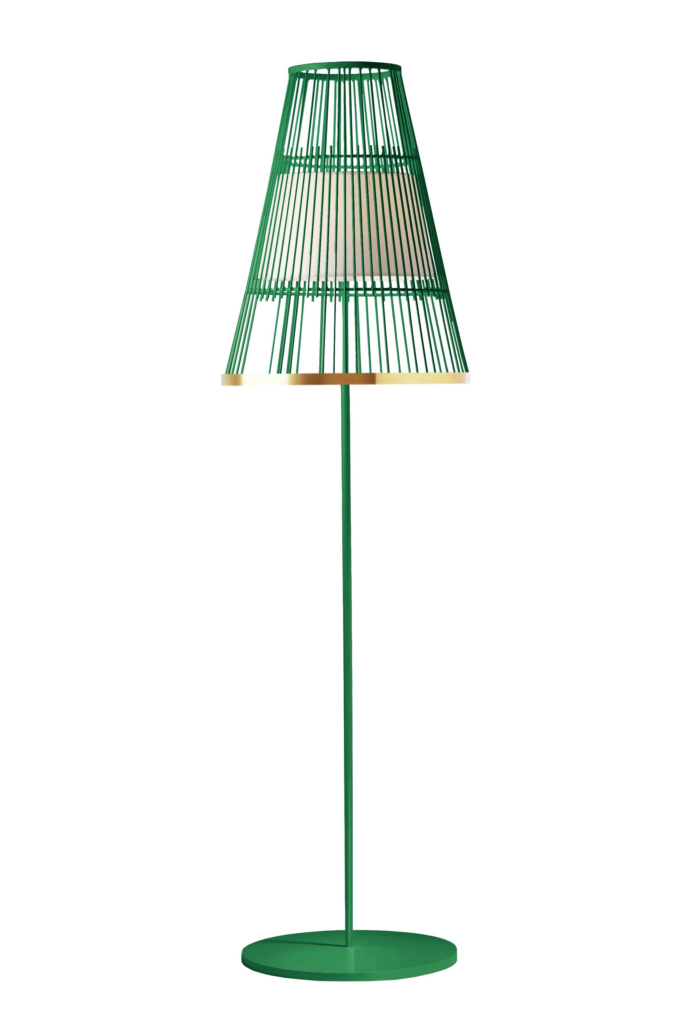 Laqué Up&Up contemporain d'inspiration Art Déco Jaune poudré, laiton poli en vente