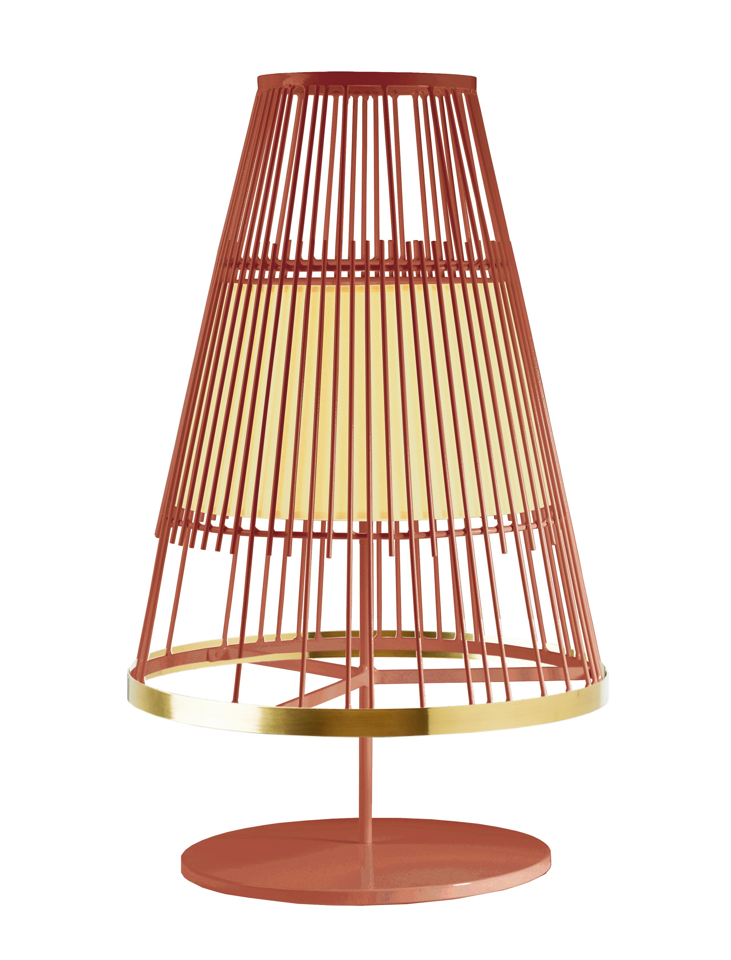 Contemporary Art Deco Inspired Up Table Lamp Ivory and Polished Brass For Sale 2