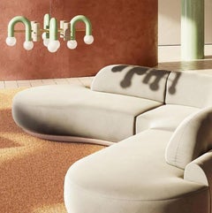 Ciondolo contemporaneo Art Deco Pyppe 100 in ottone, Greene & Greene, Travertino di UTU