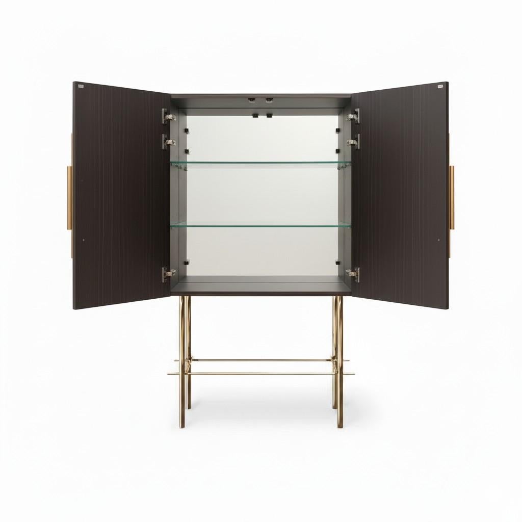 Armadio contemporaneo in stile Art Deco Revival di forma rettangolare di Mondo Design Studio in vendita 4