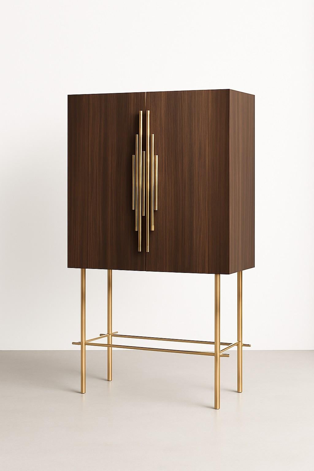 Armadio contemporaneo in stile Art Deco Revival di forma rettangolare di Mondo Design Studio in vendita 7