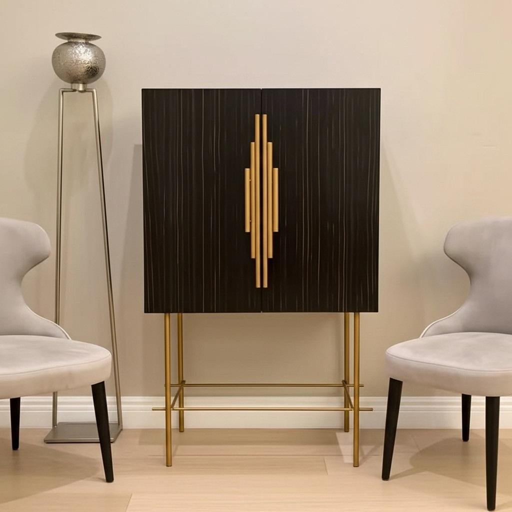 Portoghese Armadio contemporaneo in stile Art Deco Revival di forma rettangolare di Mondo Design Studio in vendita