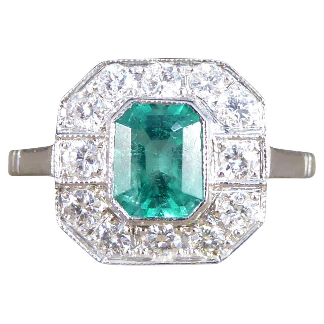 Art Deco Style Contemporary 5 50ct Aquamarine And Diamond Ring In art-deco-style-contemporary-5-50ct-aquamarine-and-diamond-ring-in