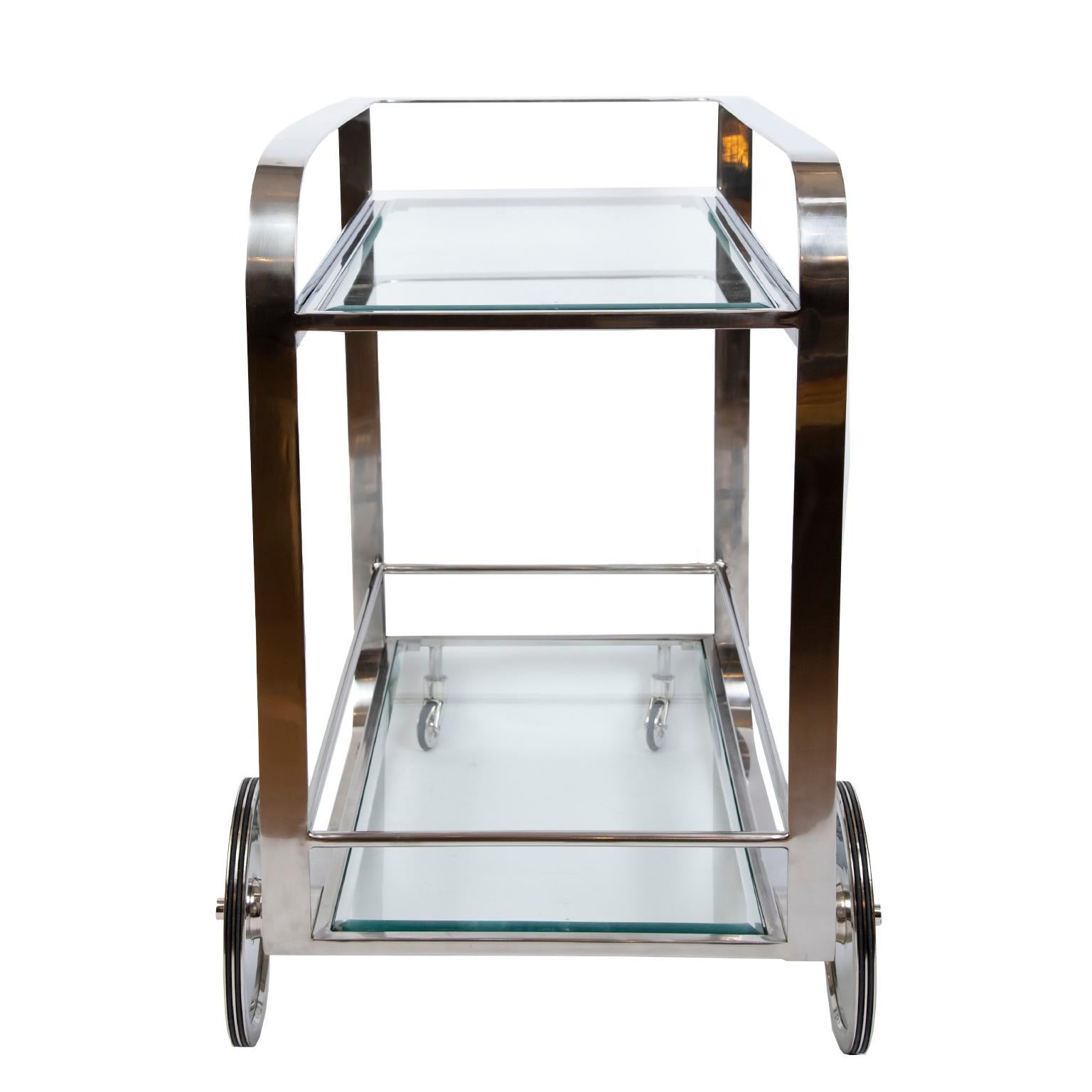 Contemporary Art Deco Style Bar Cart 4