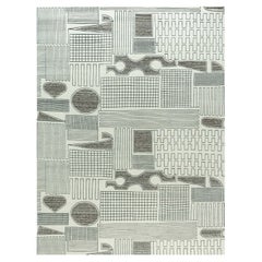 Alfombra Contemporánea Estilo Art Decó Beige, Negro y Gris de Doris Leslie Blau