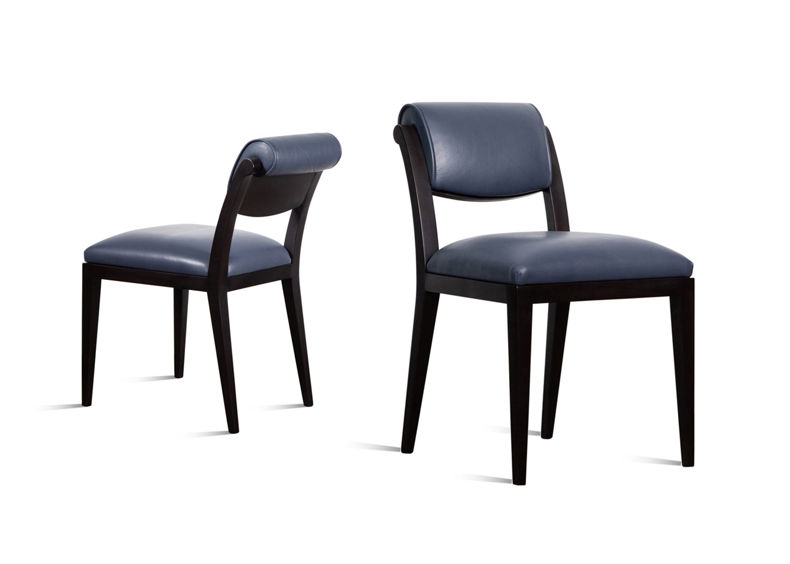 Chaise de salle à manger contemporaine en cuir de style Art Déco par Costantini, Gianni