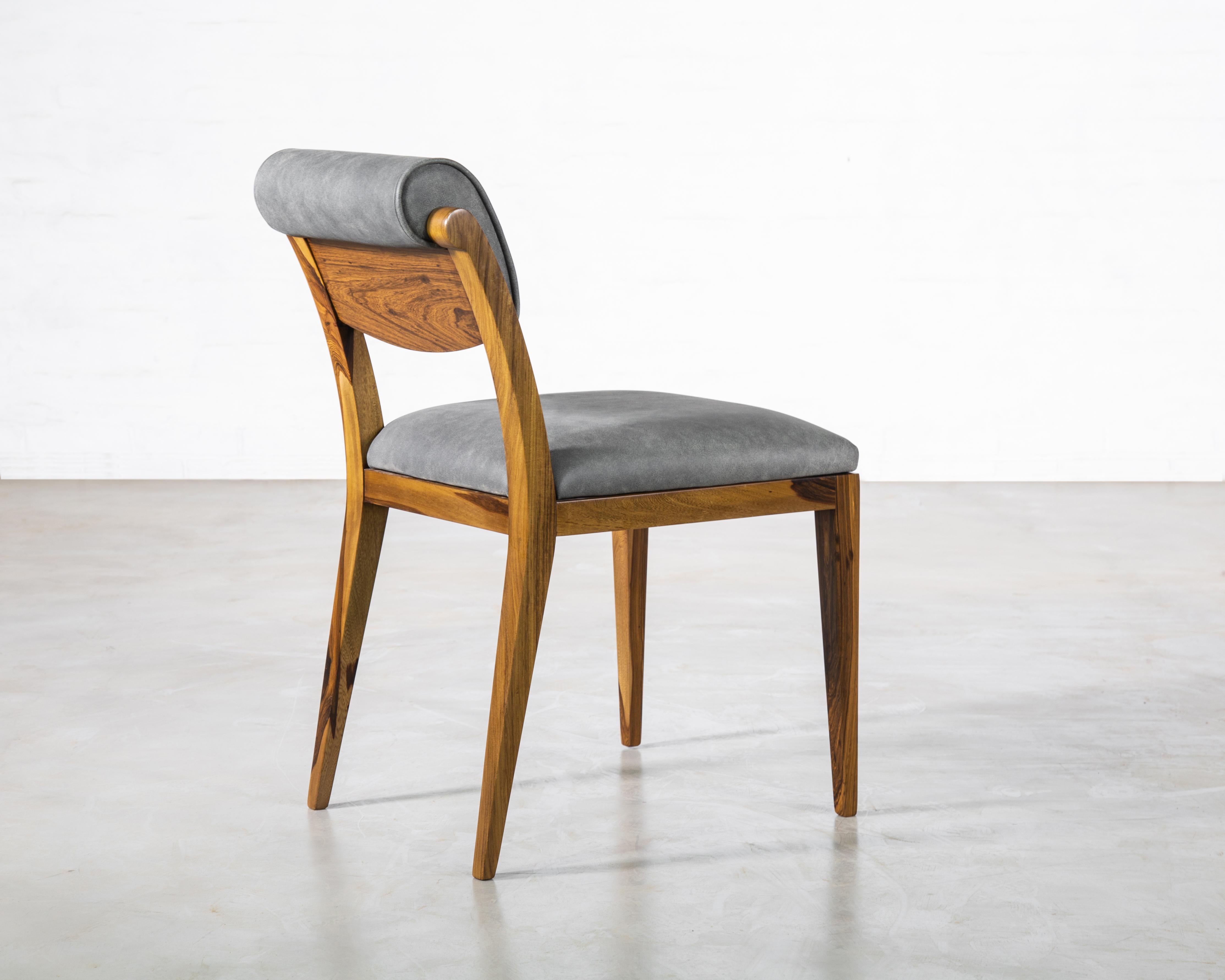 Argentine Contemporary Art Deco Style Leather Dining Chair from Costantini, Gianni For Sale
