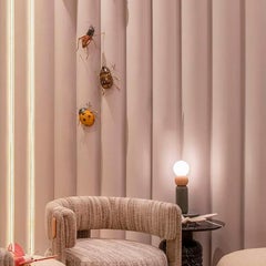 Contemporary Art Deco Table Lamp Play I in Sage & Natural Oak by UTU