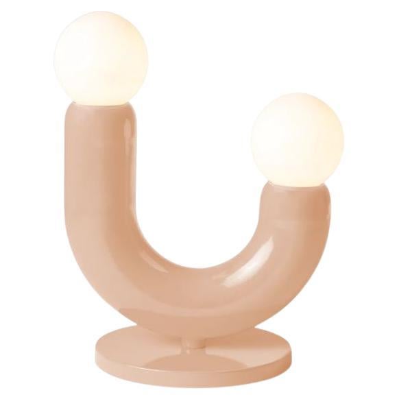 Contemporary Art Deco Table Lamp Play II in Nude by UTU For Sale