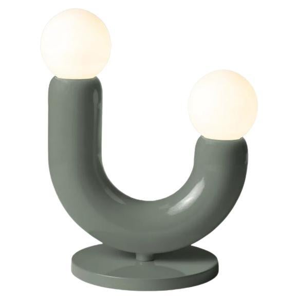 Contemporary Art Deco Table Lamp Play II in Sage by UTU For Sale