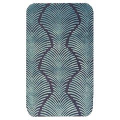 Art Deco Zebra Rug Chinese Design Hand-Knotted Wool Silk Djoharian Collection