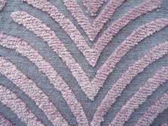 Art Deco Zebra Rug Chinese Design Hand-Knotted Gray Wool Silk Djoharian