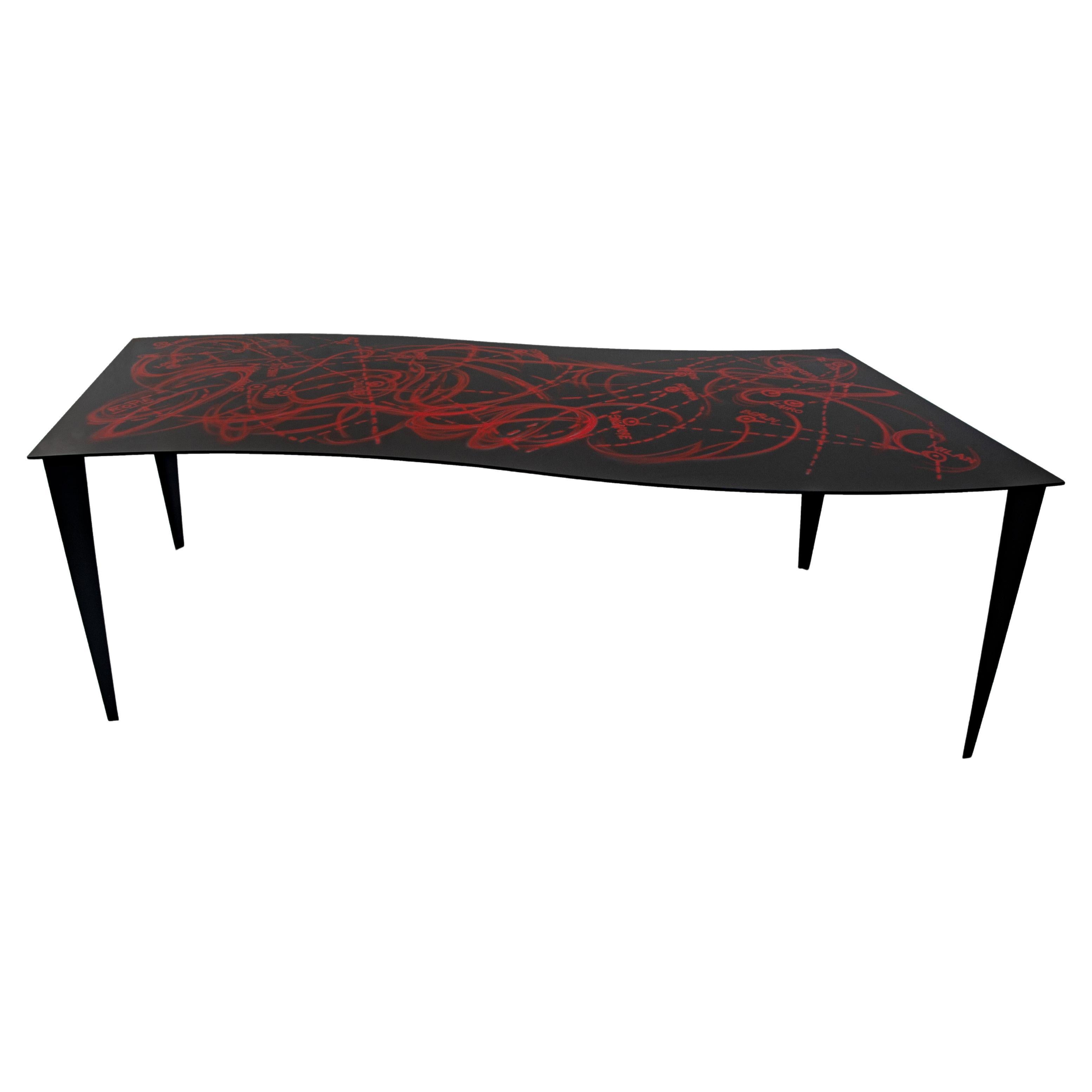 Contemporary Art Dining Table - Senza Titolo by Sandro Chia For Sale