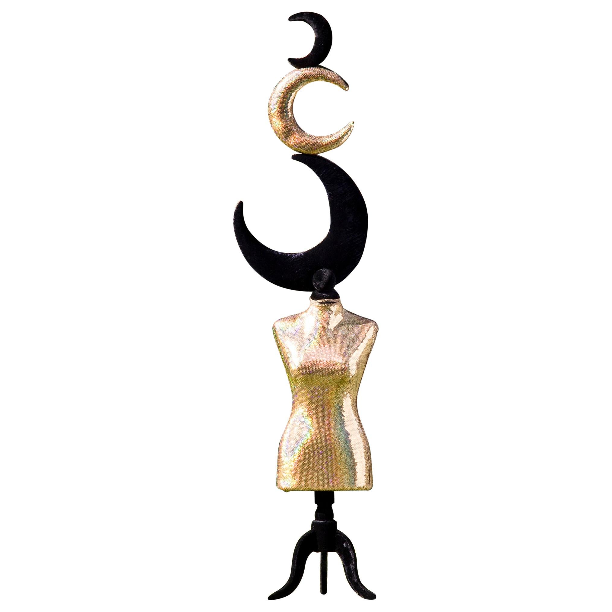 Contemporary Art En Claire De Lune Mannequin in Silk Velvet For Sale