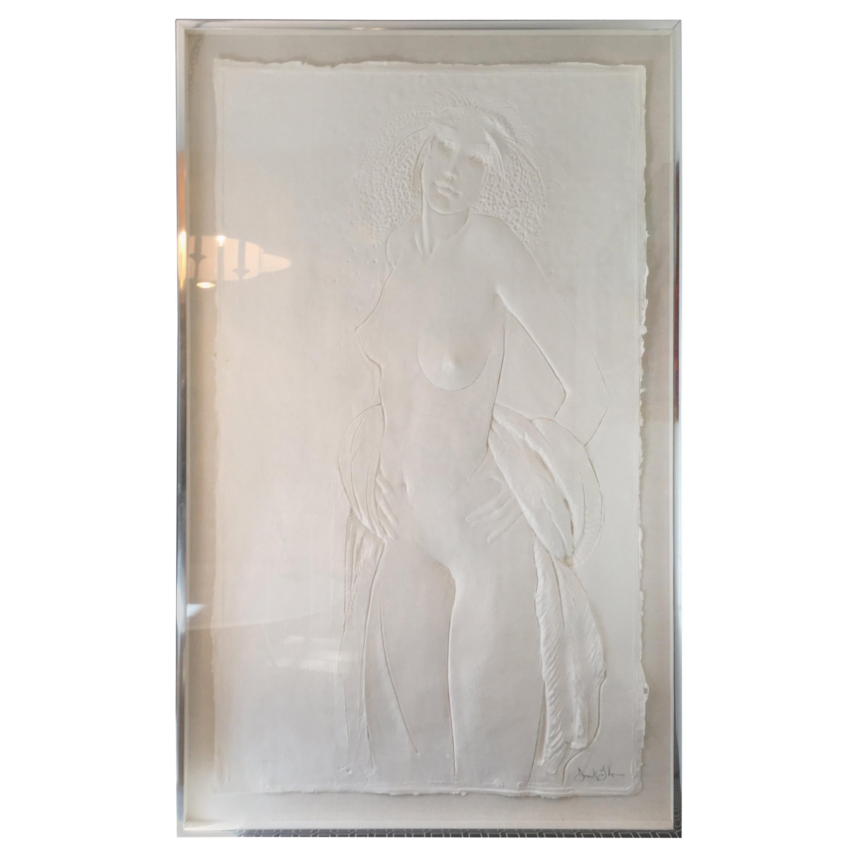Contemporary Art Frank Gallo "The Dancer" 1978 Framed Cast Paper Original For Sale